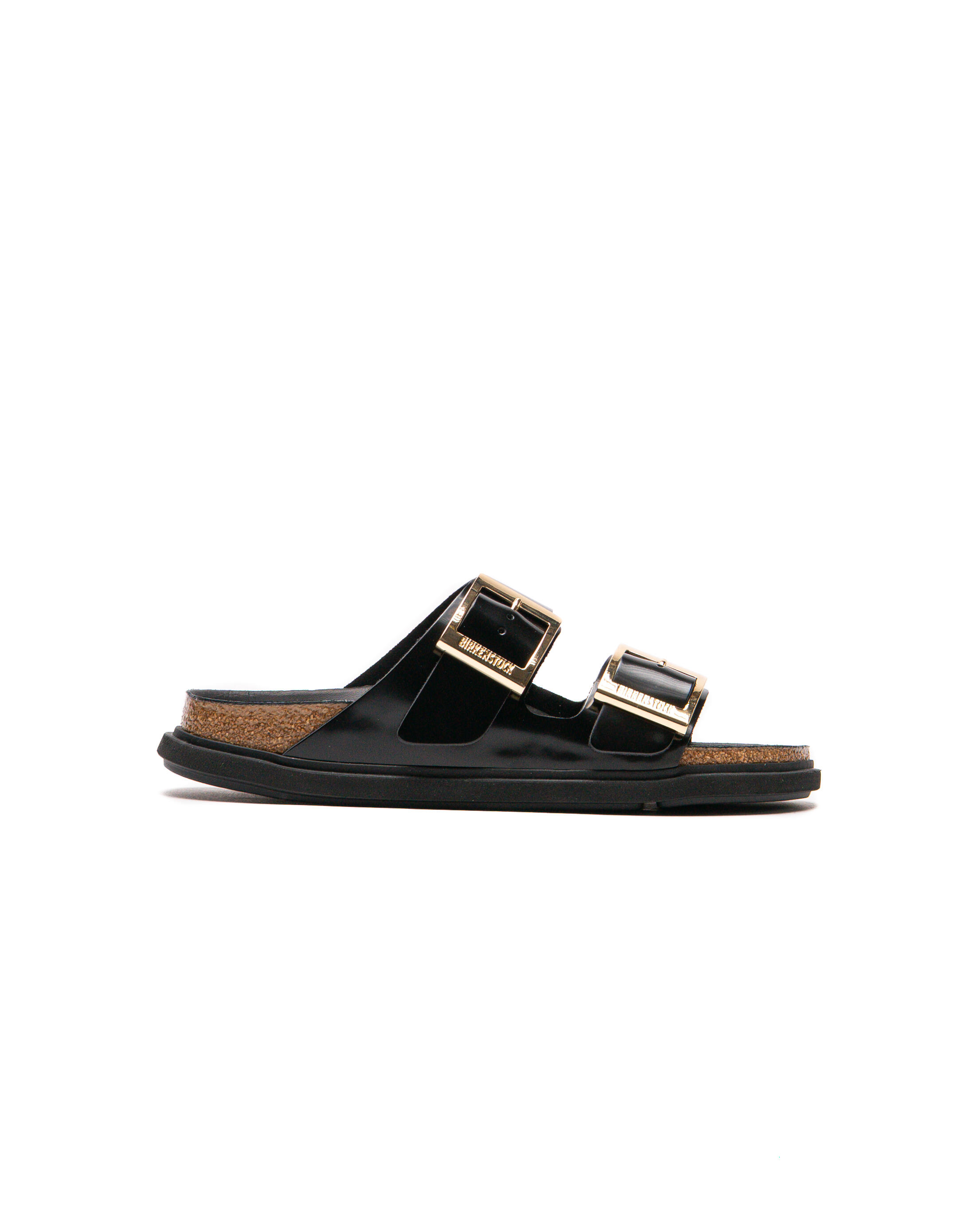 サンダル・ミュール BIRKENSTOCK SS25 ARIZONA DB SHINE LEATHER (1029353 BLACK) Birkenstock WMNS Arizona Droplet Buckle (Narrow Fit
